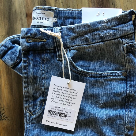 Bohme 10” high rise distressed skinny jeans. NWWT. - Picture 2 of 3